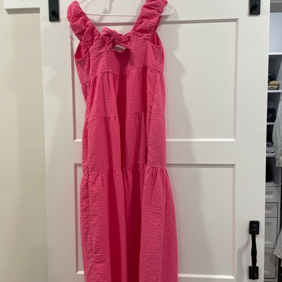 Old Navy Bright Pink Tiered Dress - Picture 3 of 3
